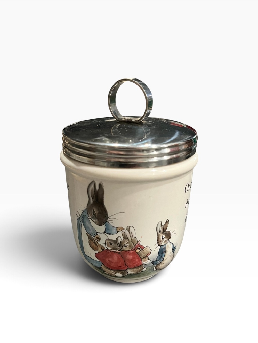 Wedgwood Peter Rabbit Double Egg Coddler Vintage Excellent 3”